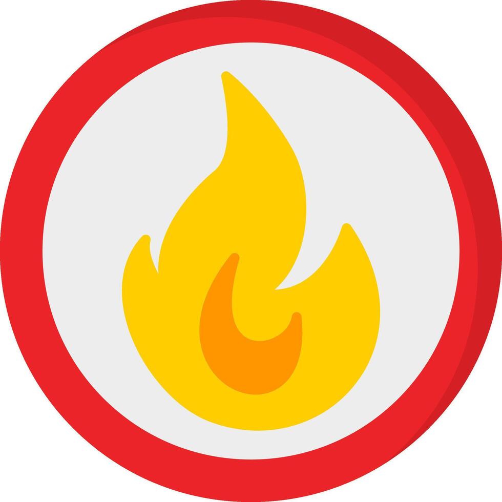 Feuer flaches Symbol vektor