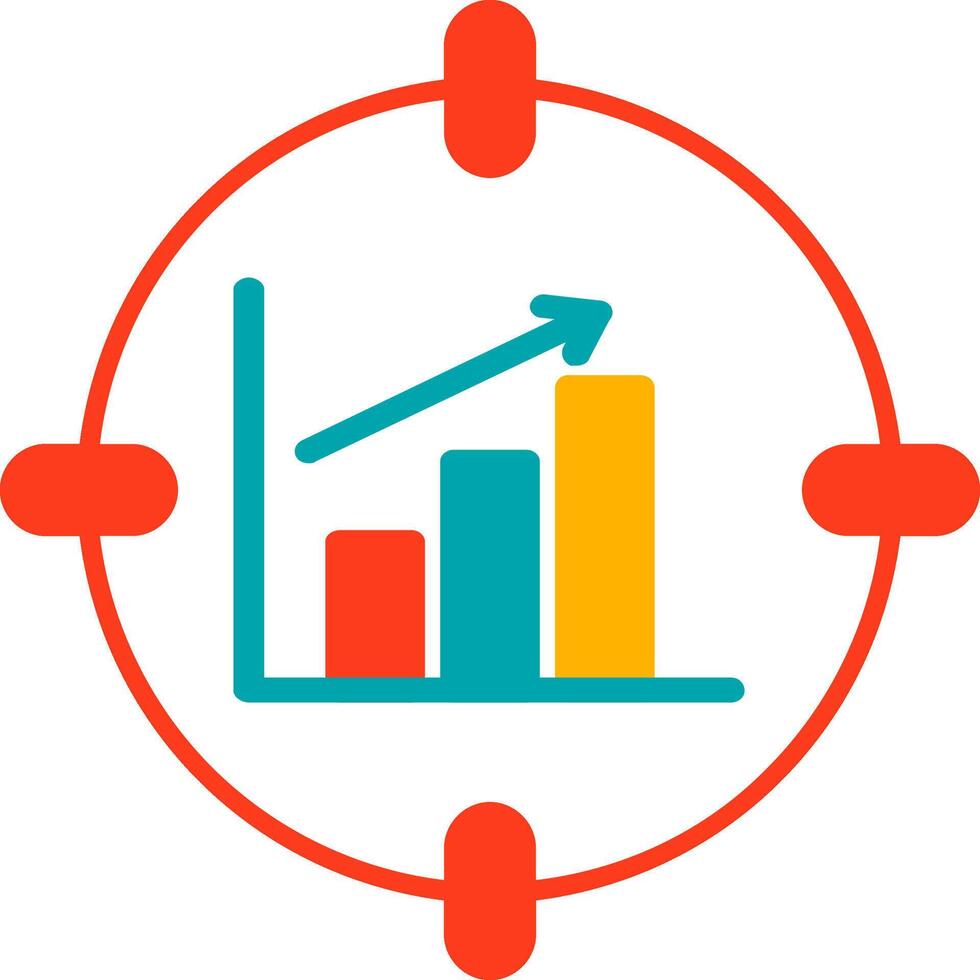 Flaches Symbol für Datenanalyse vektor