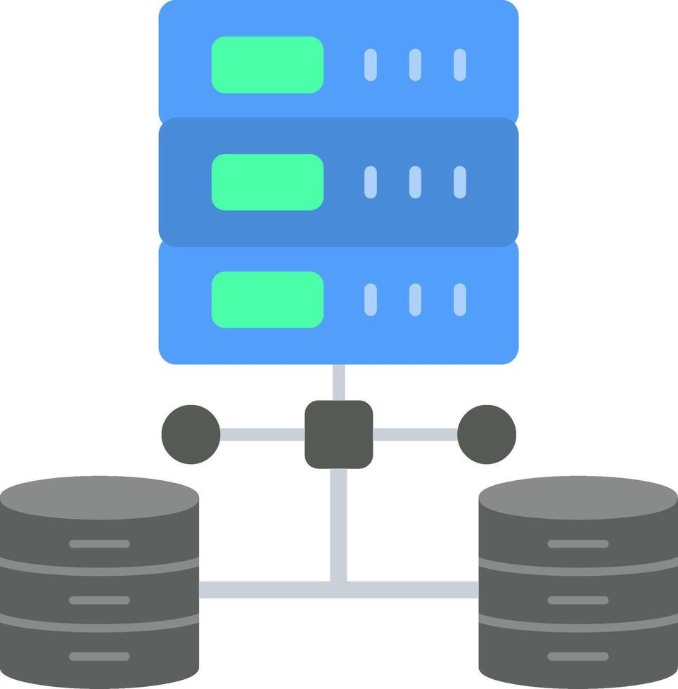 Flaches Symbol für Datennetzwerke vektor