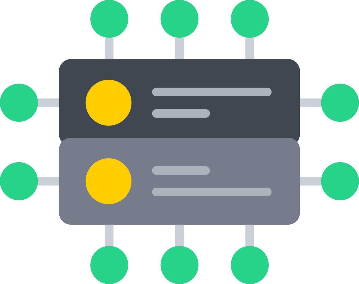 Flaches Symbol für Datennetzwerke vektor