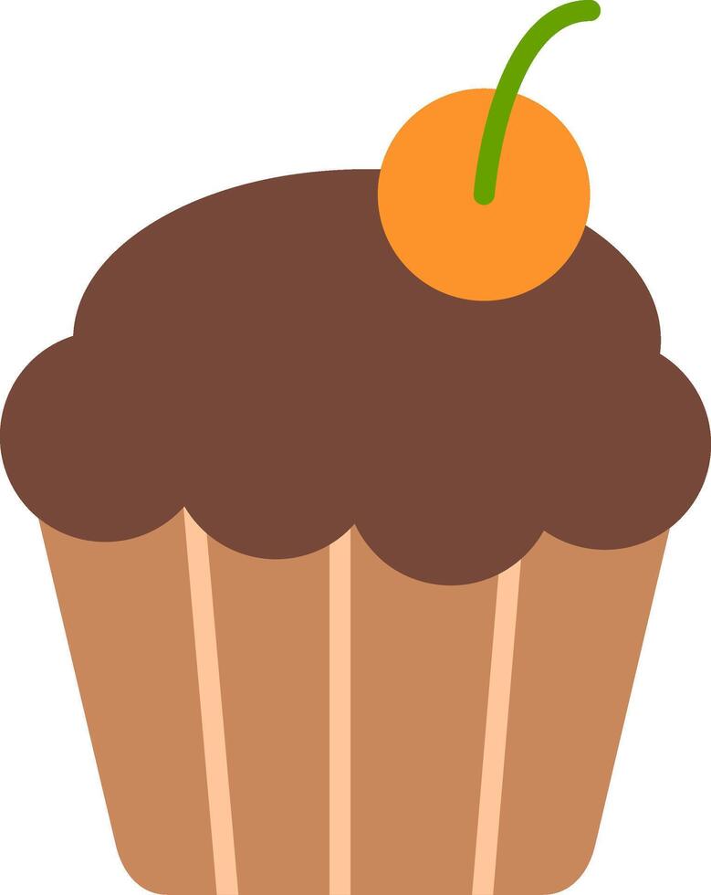 flaches Symbol für Cupcakes vektor