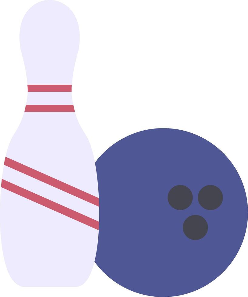 Bowling-Flat-Symbol vektor