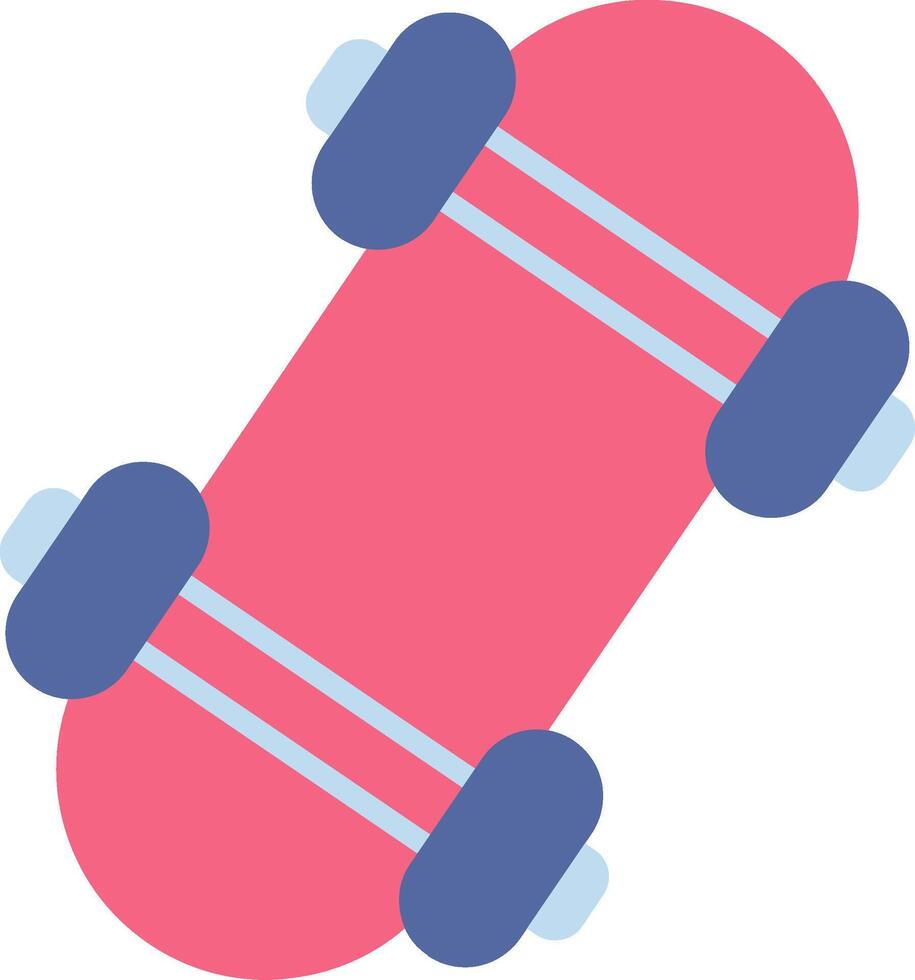 skateboard platt ikon vektor