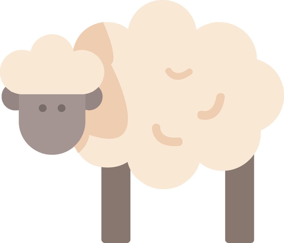 flaches Symbol für Schafe vektor