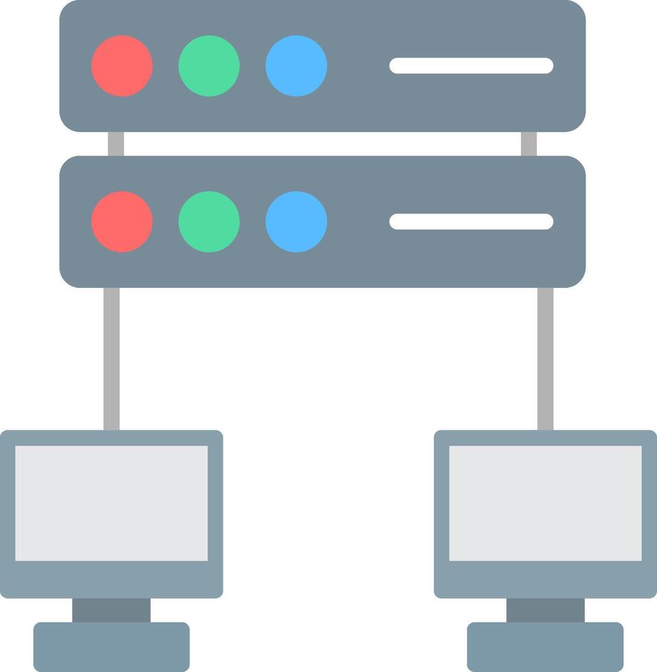 Netzwerk-Flachbild-Symbol vektor
