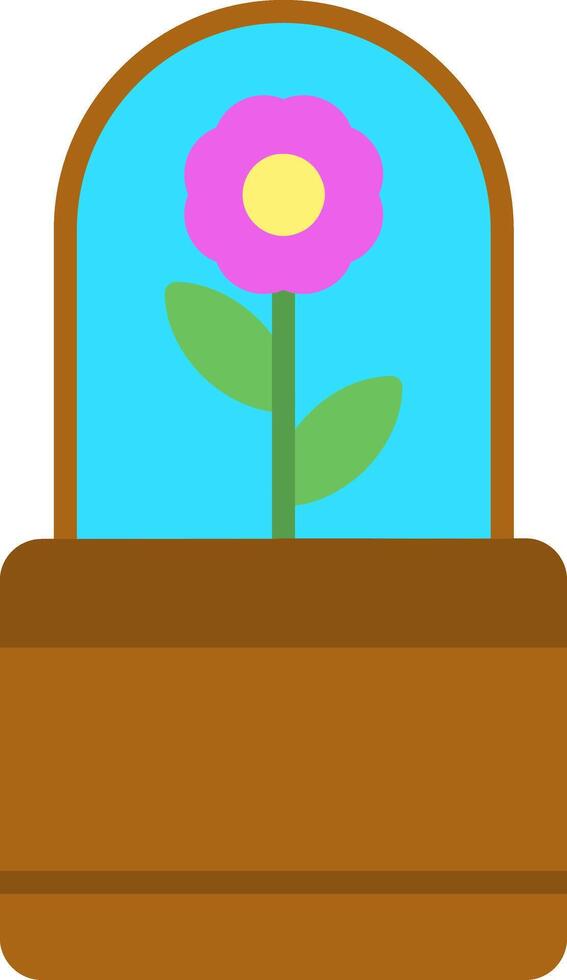 flaches Blumensymbol vektor