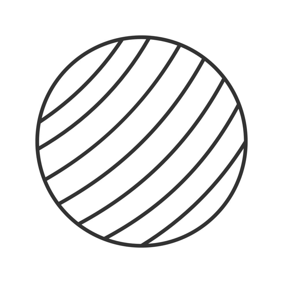 fitness boll linjär ikon. tunn linje illustration. fitball. kontur symbol. vektor isolerade konturritning