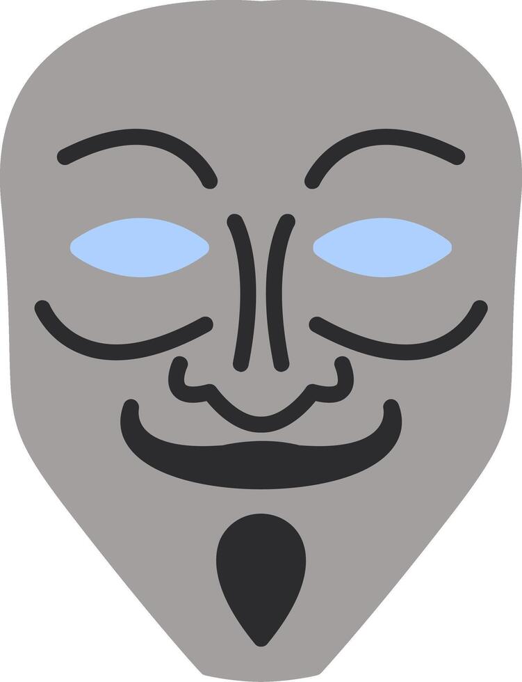 Maske flaches Symbol vektor