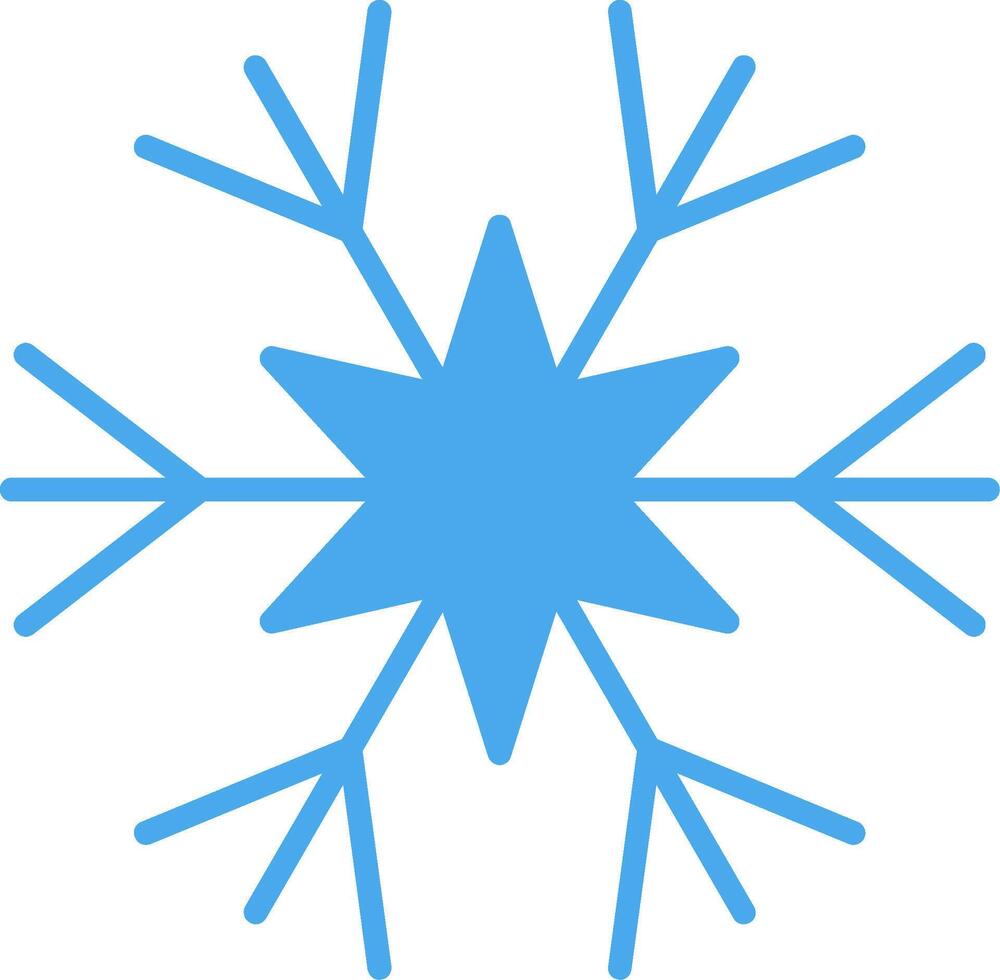 Flache Ikone der Schneeflocke vektor