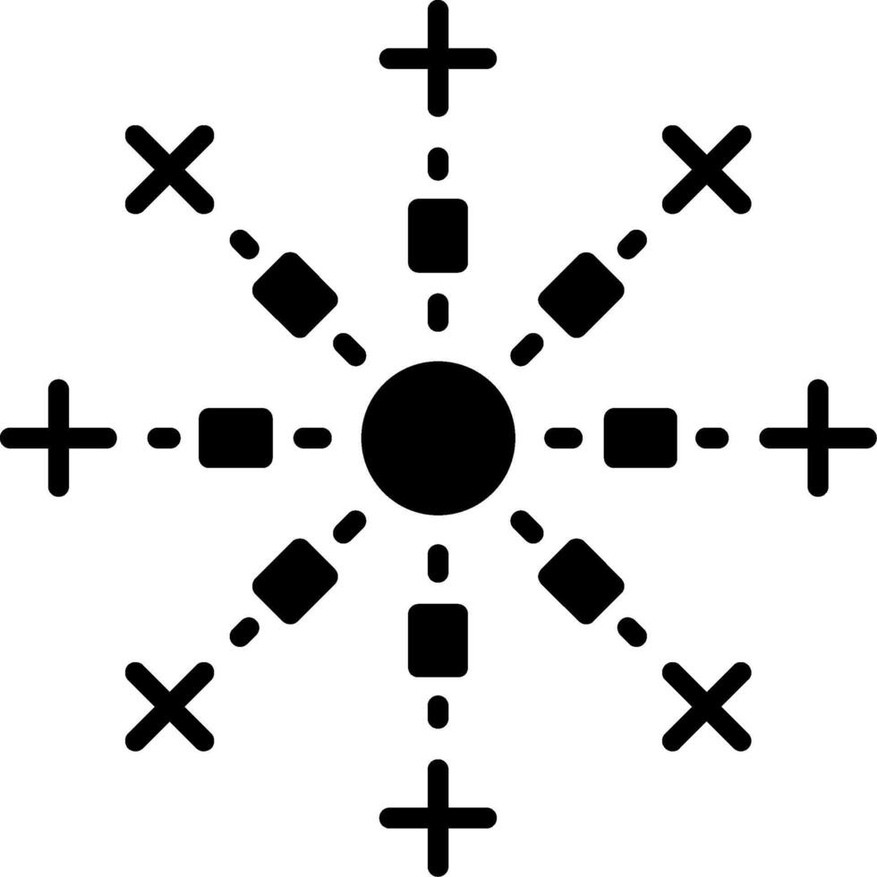 Feuerwerk-Glyphe-Symbol vektor