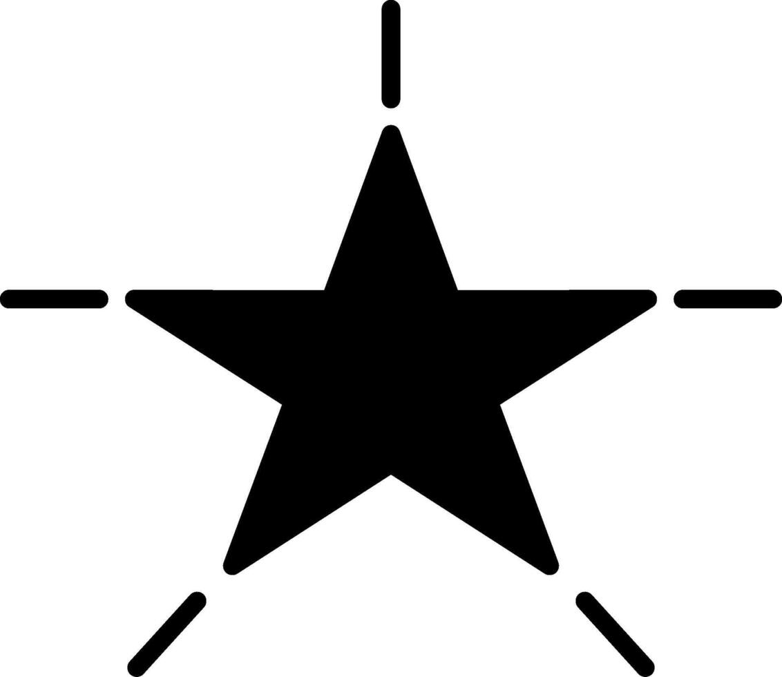 Stern-Glyphe-Symbol vektor