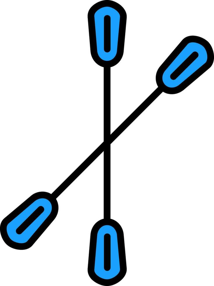 Paddel Linie gefüllt Symbol vektor