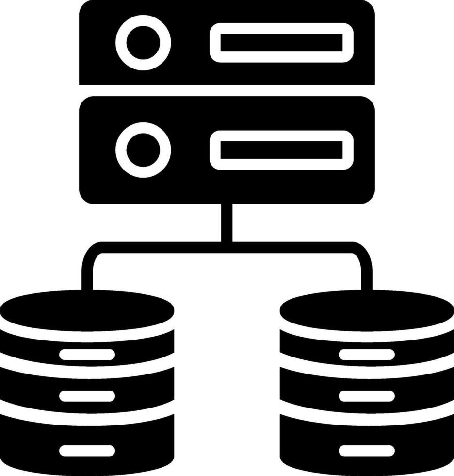 Symbol für Datenserver-Glyphe vektor