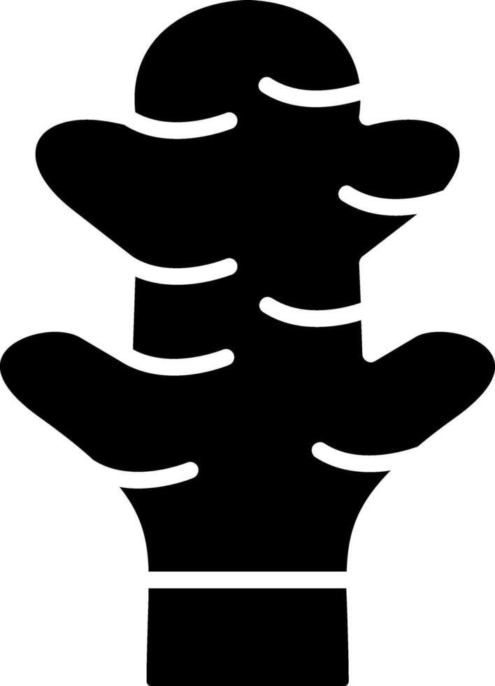 Ingwer-Glyphe-Symbol vektor