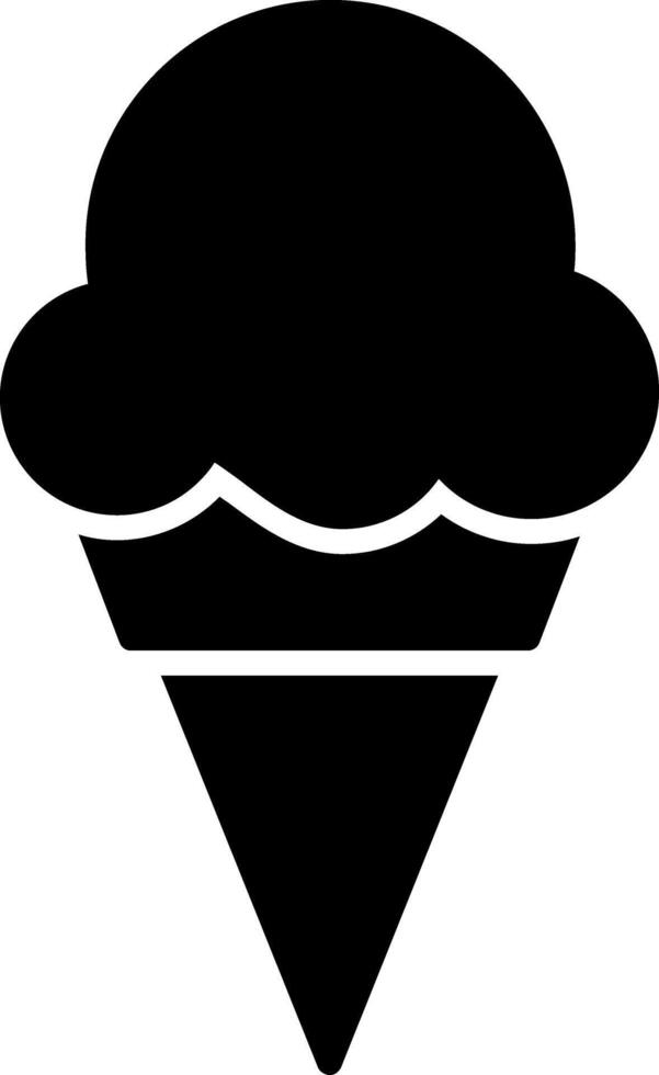 Symbol für Eiscreme-Glyphe vektor