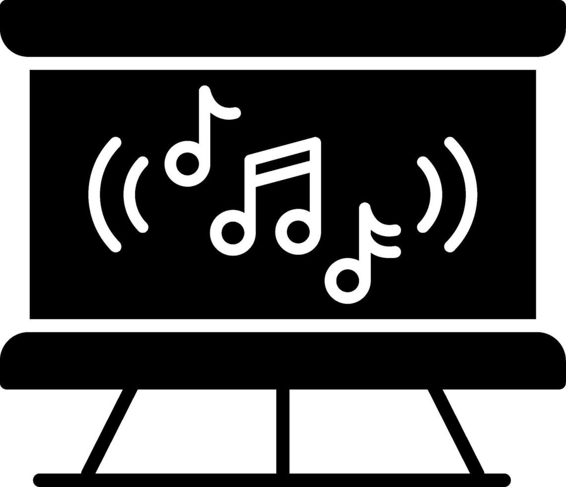 musik klass glyf ikon vektor