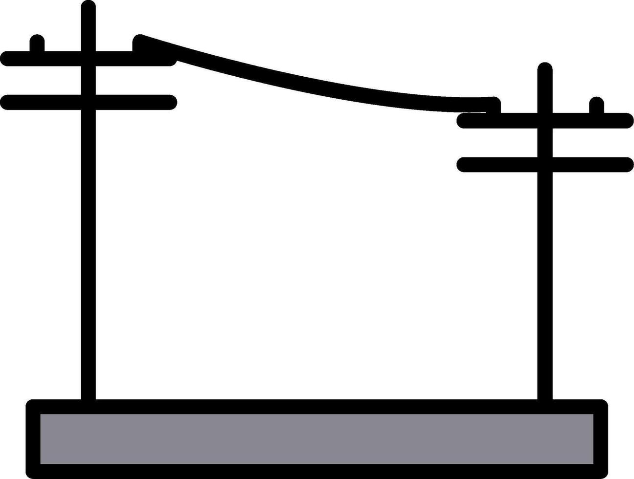 Leistung Linie Linie gefüllt Symbol vektor