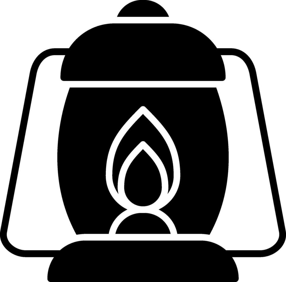 Lampen-Glyphen-Symbol vektor