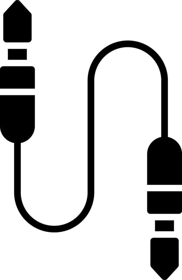 Hilfs- Kabel Glyphe Symbol vektor