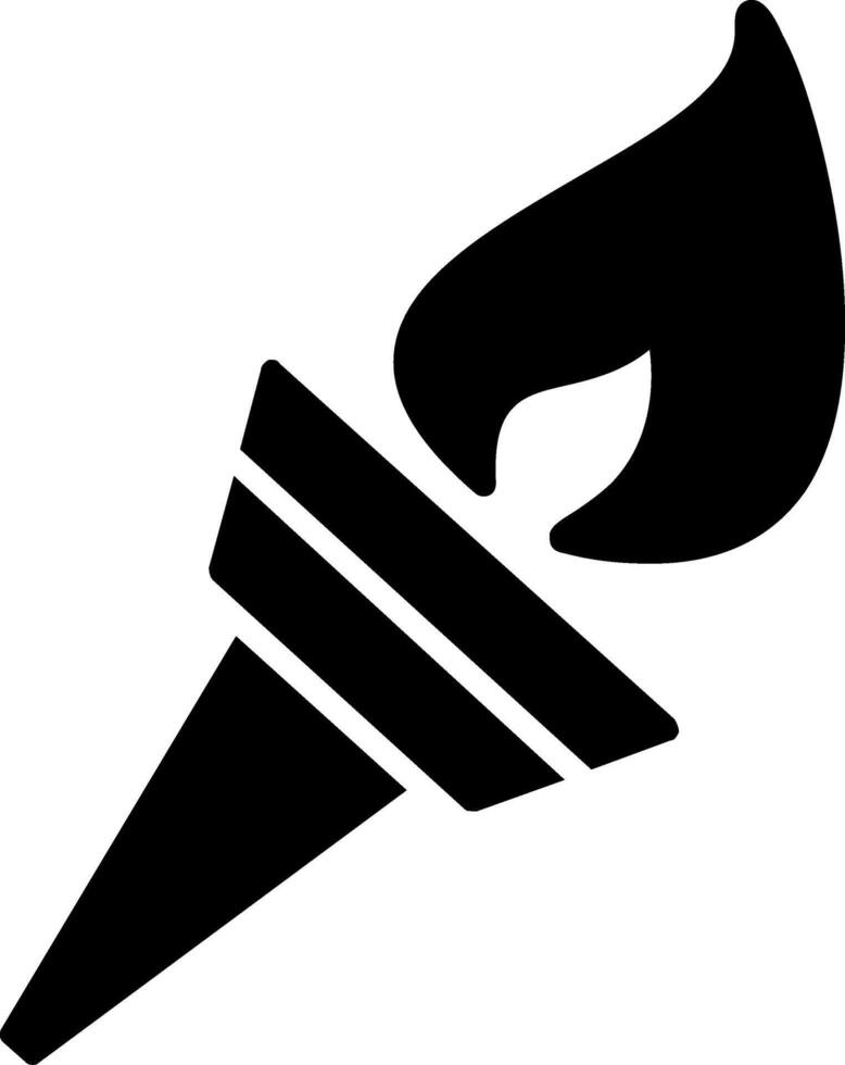 olympisch Flamme Glyphe Symbol vektor