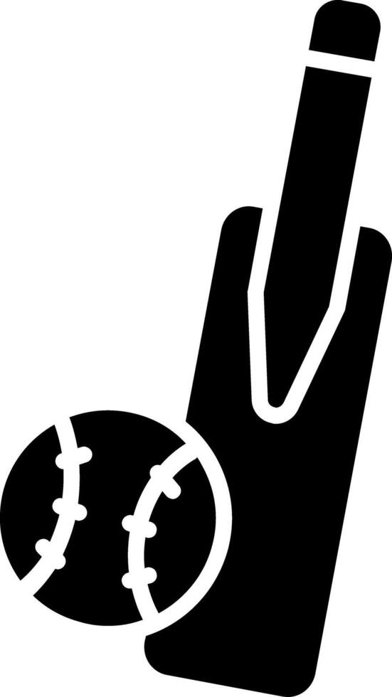 Kricket-Glyphe-Symbol vektor