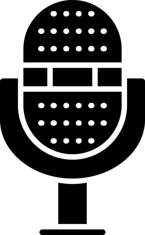Mikrofon Glyphe Symbol vektor