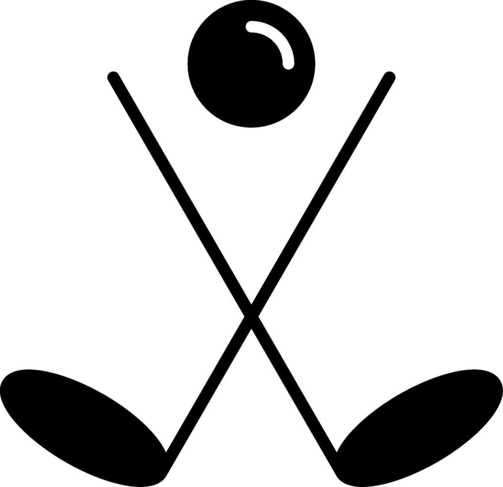 Golf-Glyphe-Symbol vektor