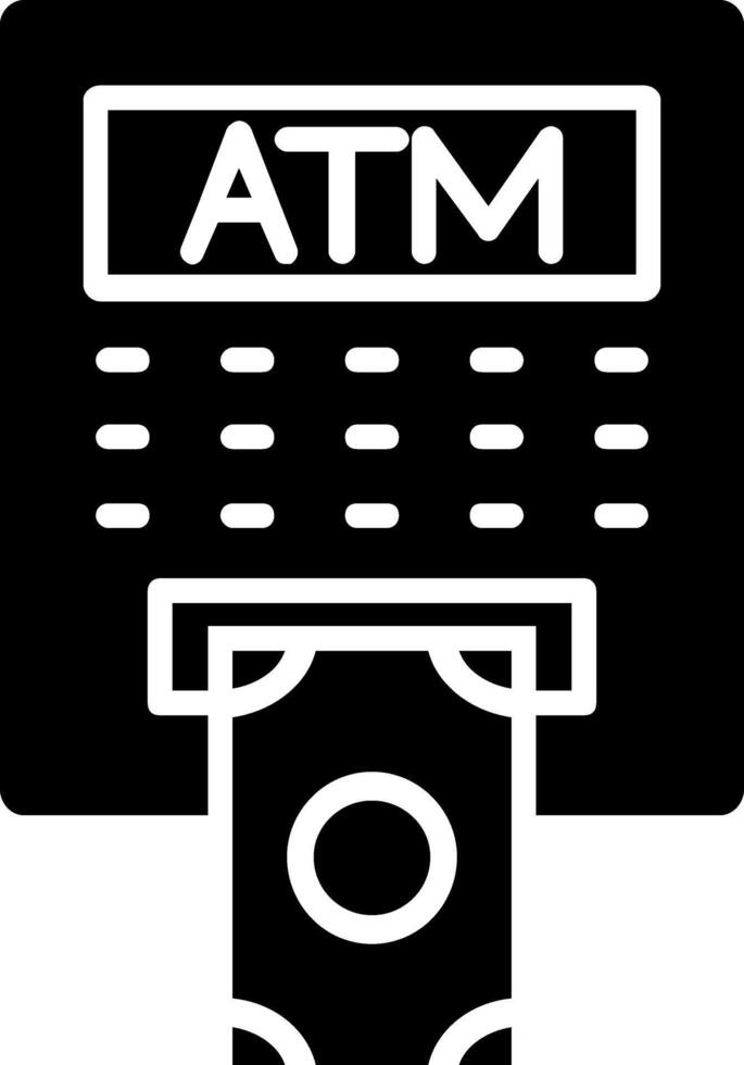 ATM-Glyphe-Symbol vektor