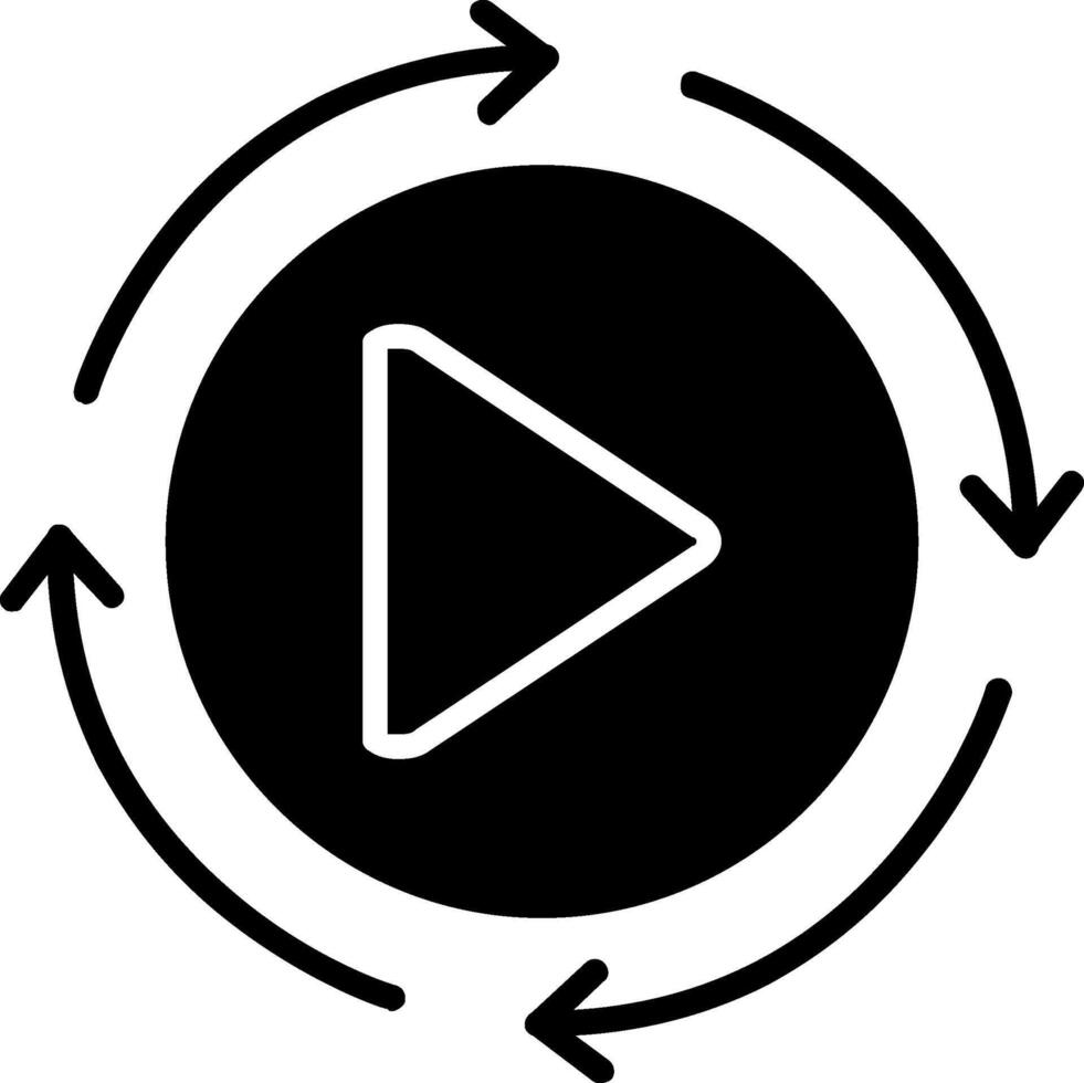 Rotations-Glyphe-Symbol vektor