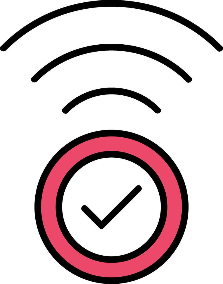 WLAN-Linie gefülltes Symbol vektor