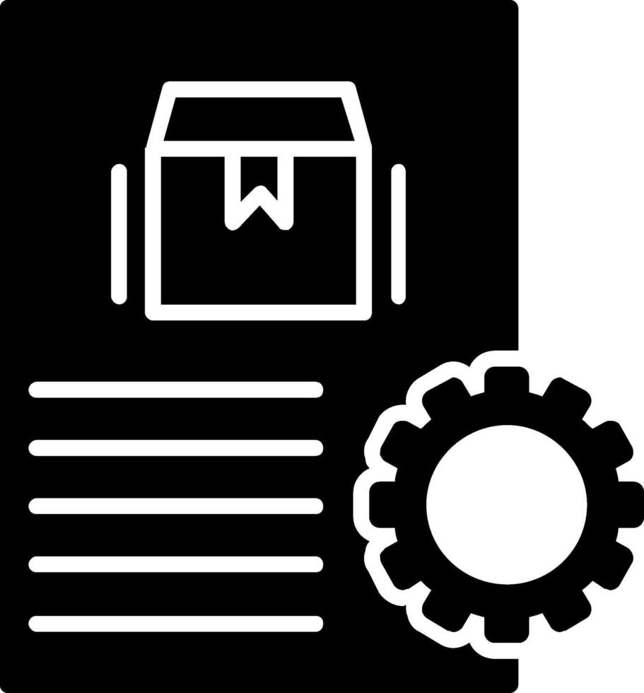 Glyphensymbol für die Auftragsabwicklung vektor