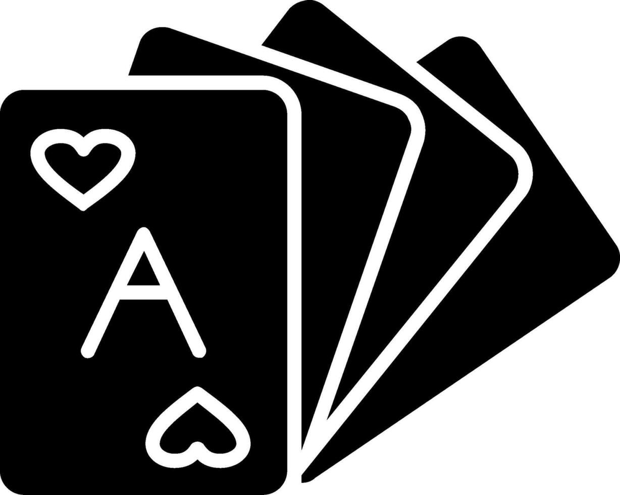 Karte Deck Glyphe Symbol vektor