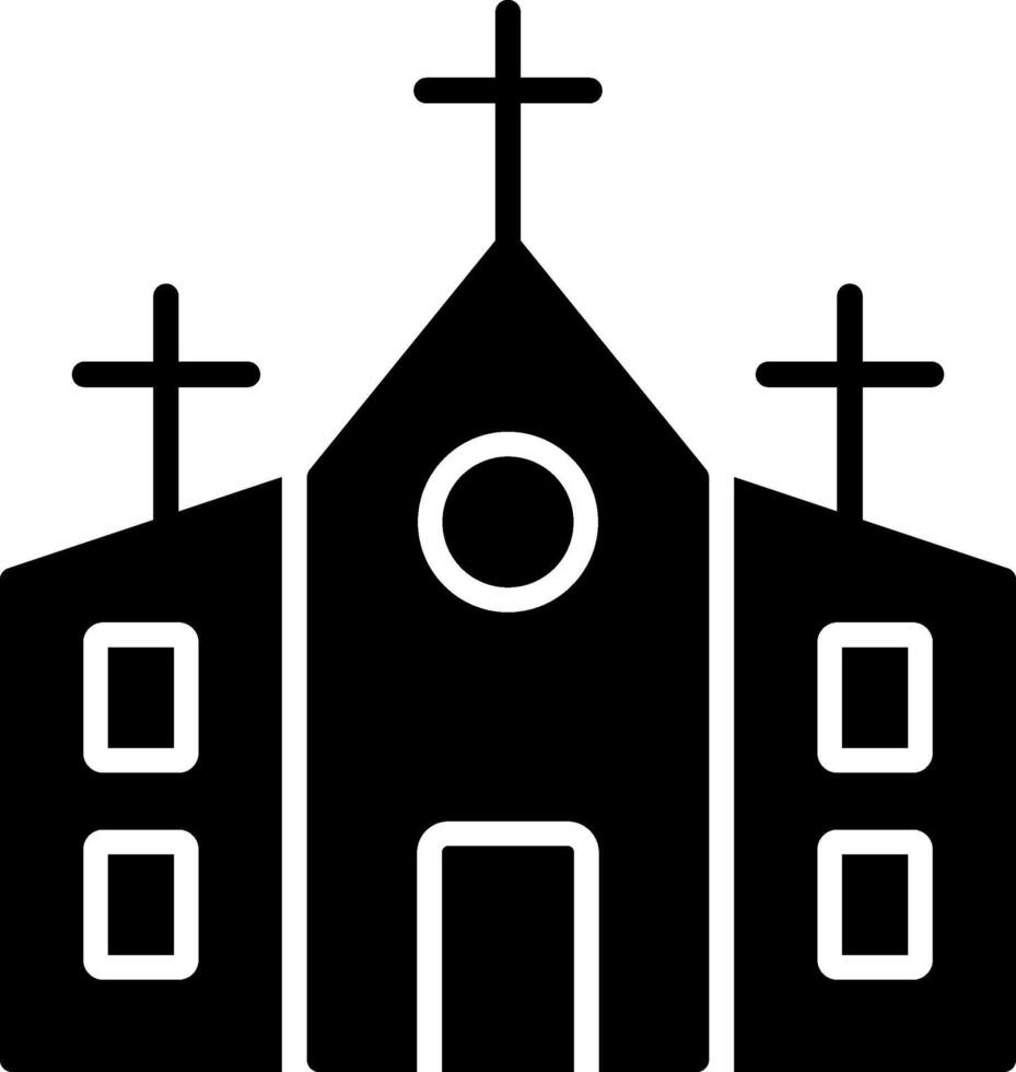 Glyphen-Symbol der Kirche vektor