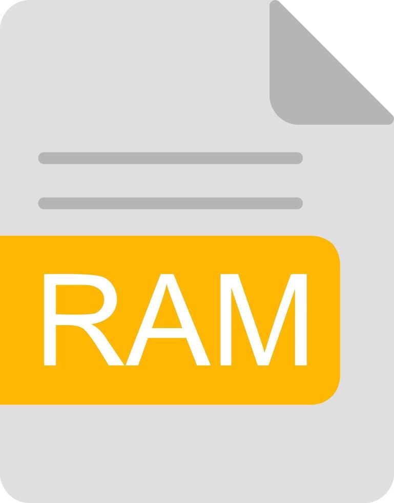 RAM Datei Format eben Symbol vektor