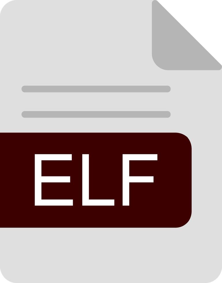 Elf Datei Format eben Symbol vektor