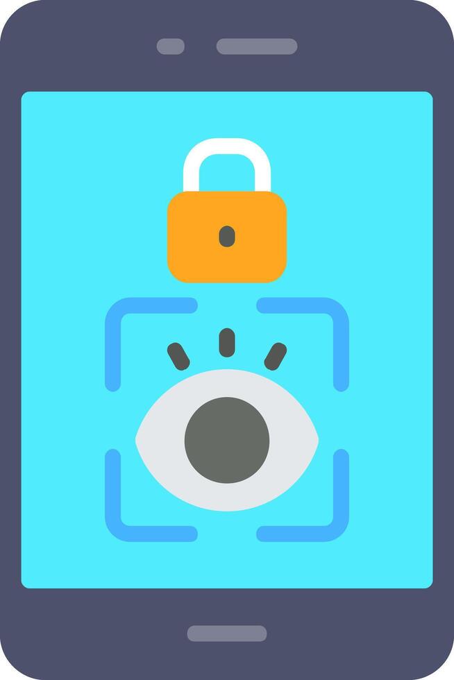 Flaches Symbol für Augenscanner vektor