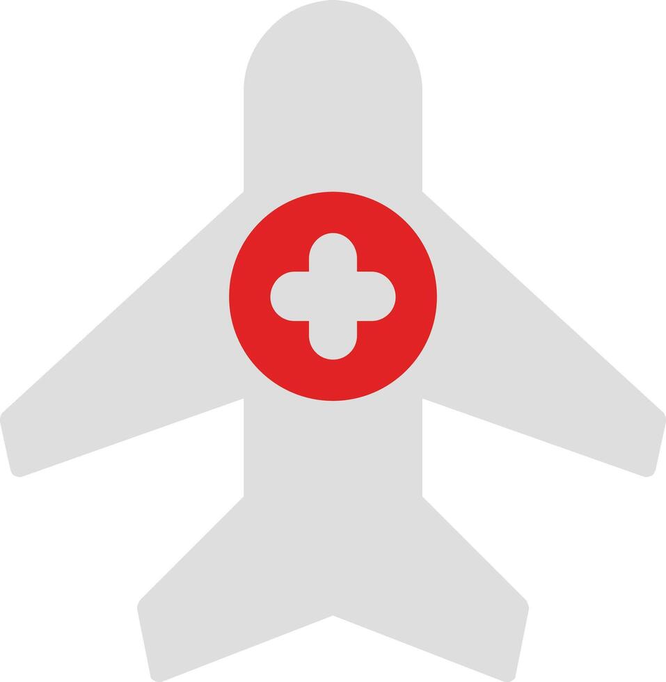 luft medicinsk service platt ikon vektor