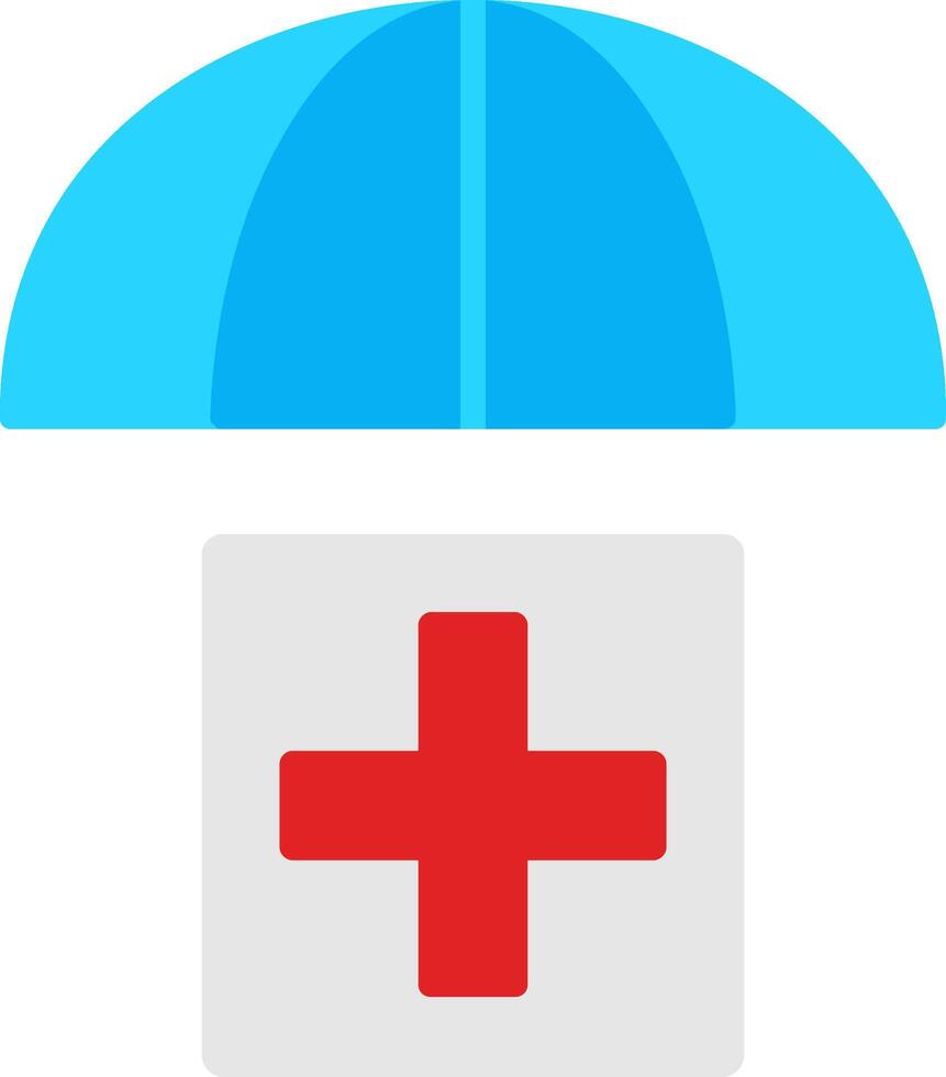 Flache Ikone der Krankenversicherung vektor