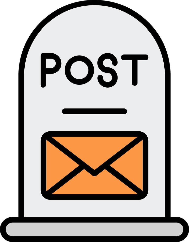 Symbol mit gefüllter Post-It-Zeile vektor