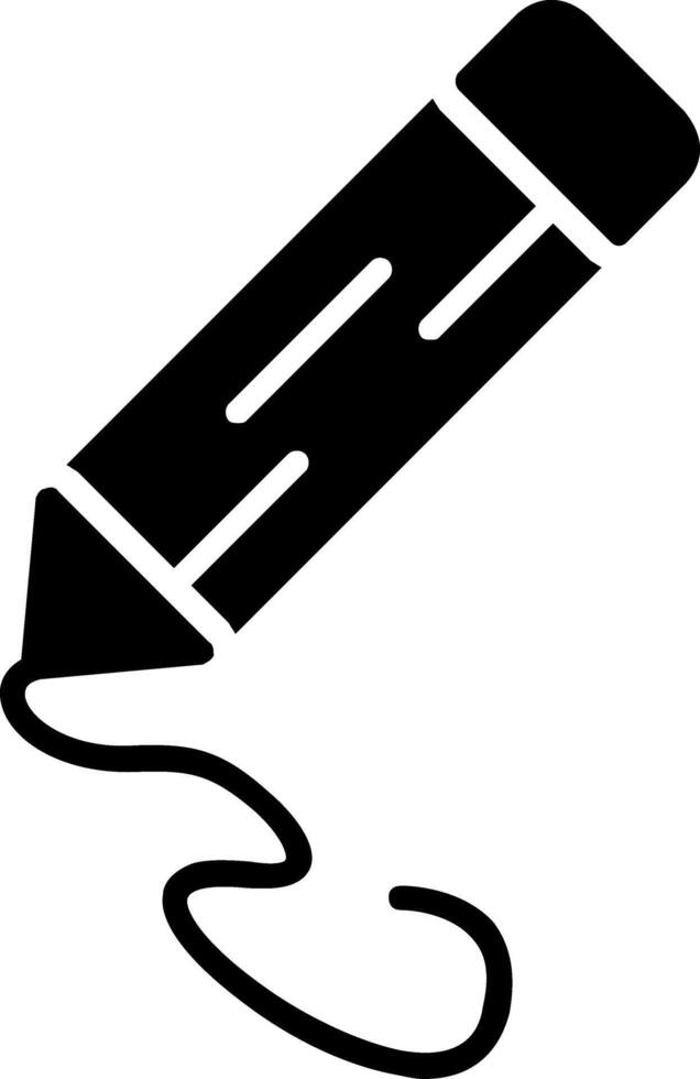 Bleistift-Glyphe-Symbol vektor