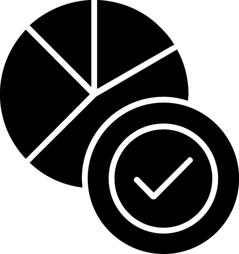 Kreisdiagramm-Glyphensymbol vektor