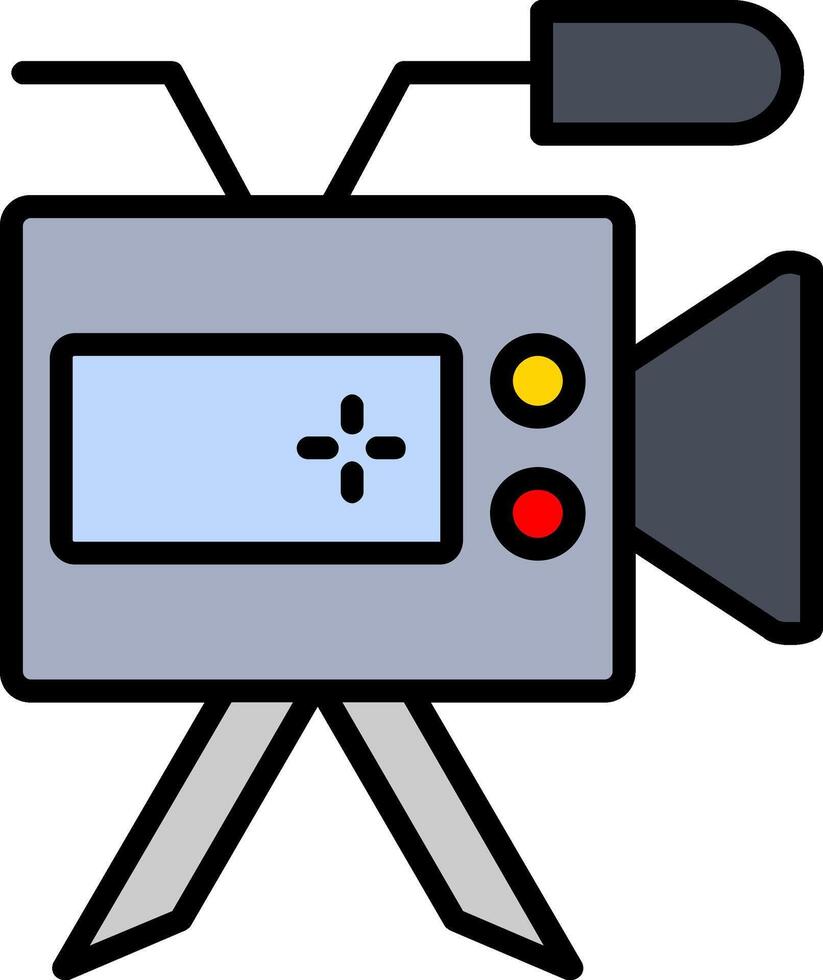 Kameralinie gefülltes Symbol vektor