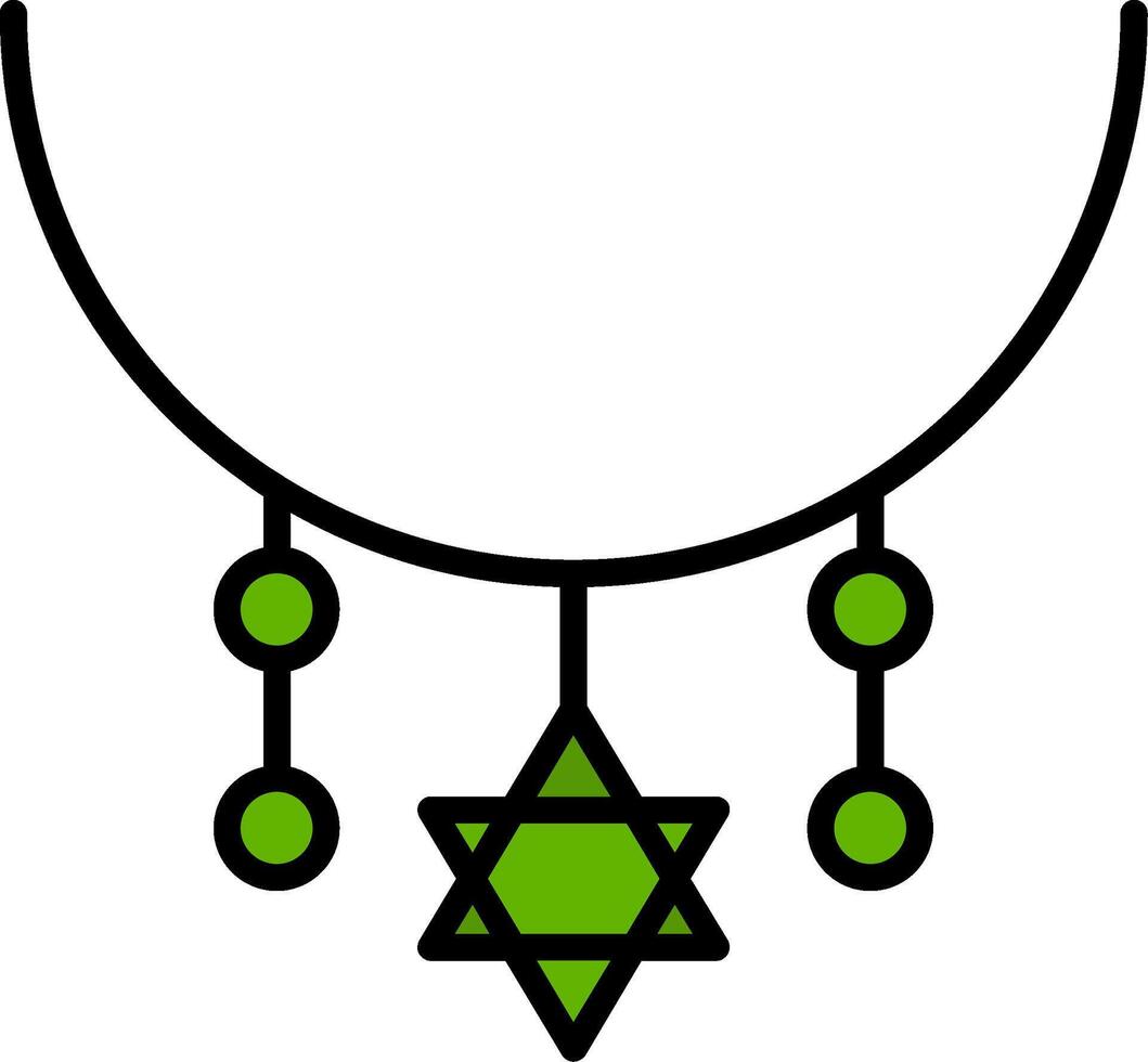 Halskette Linie gefüllt Symbol vektor