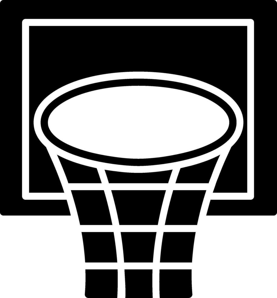 Symbol für Basketballkorb-Glyphe vektor