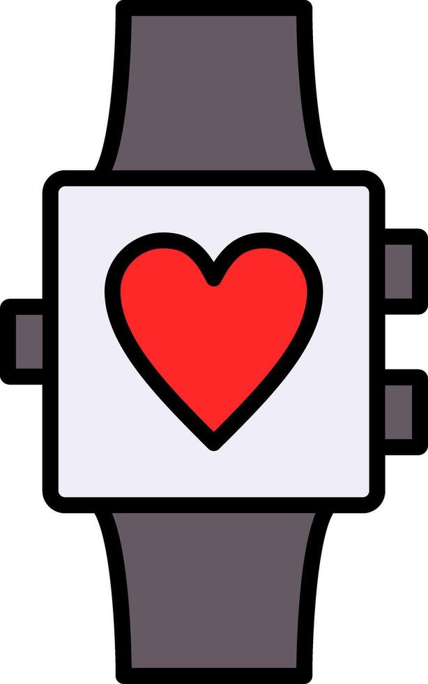 Smartwatch-Linie gefülltes Symbol vektor