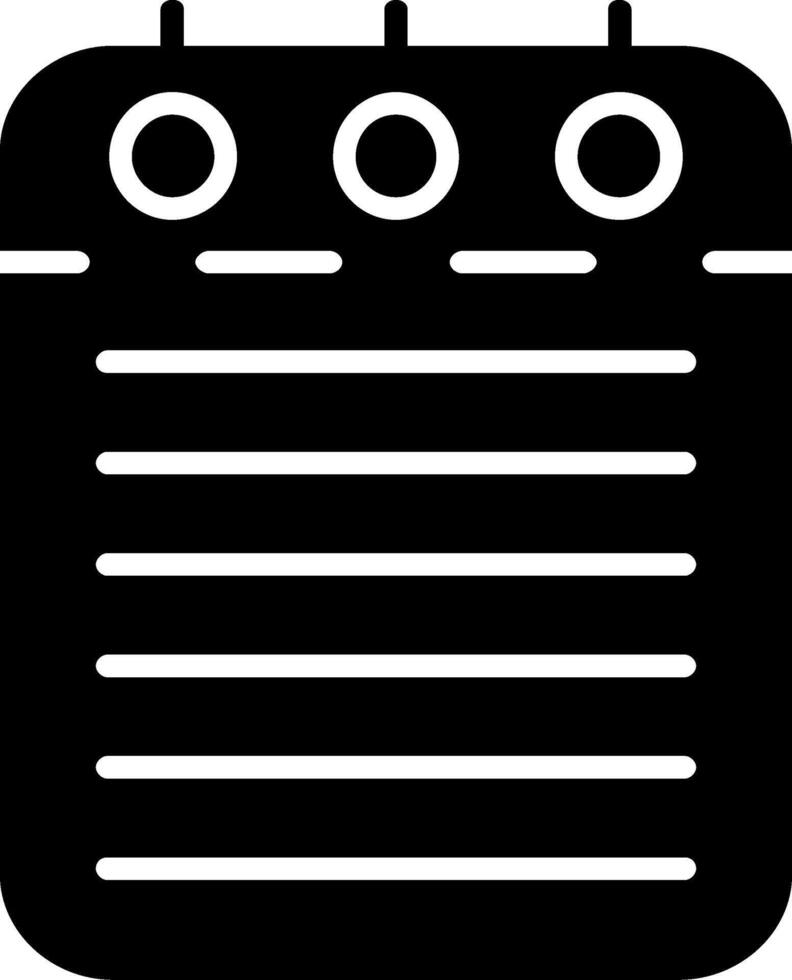 Checkliste Glyphensymbol vektor