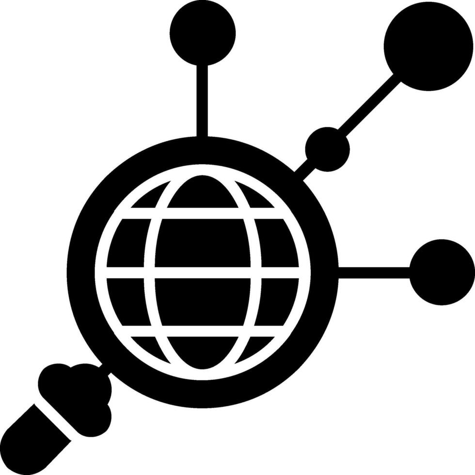 Netzwerk-Glyphe-Symbol vektor