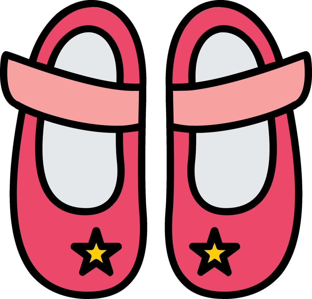 Baby Schuh Linie gefüllt Symbol vektor