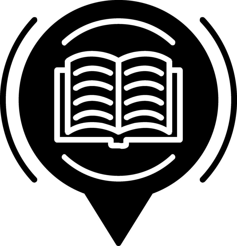 Buch-Glyphe-Symbol vektor