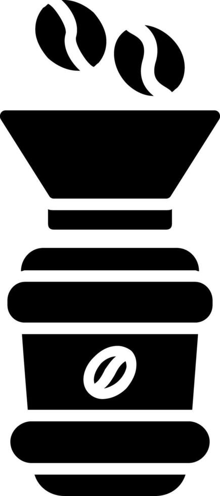 Kaffeefilter-Glyphe-Symbol vektor